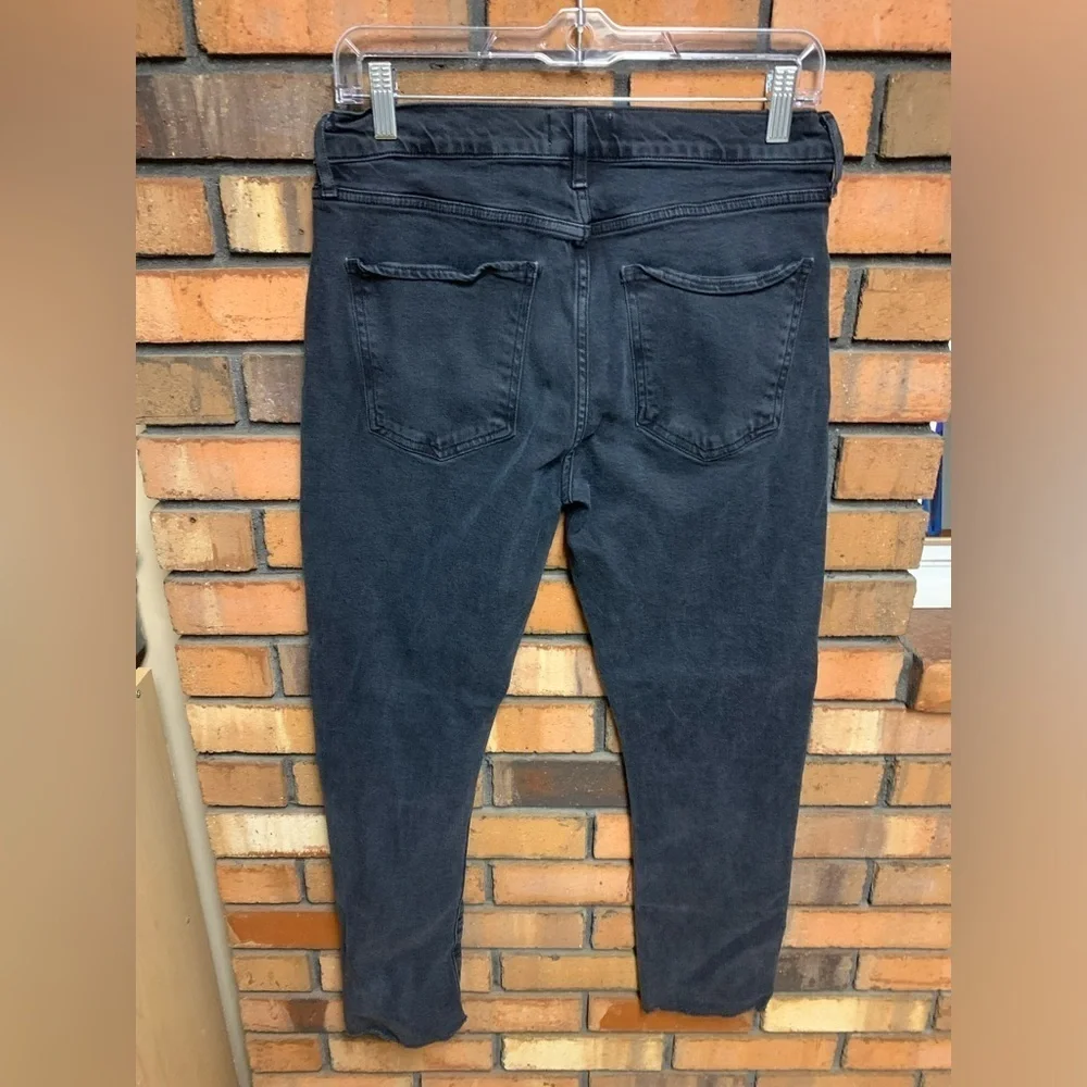 AGOLDE Toni Mid Rise Straight Leg Raw Hem Jeans